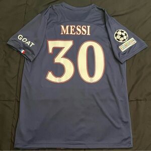 Messi #30 Paris Small Jersey home blue red white Saint Germain
